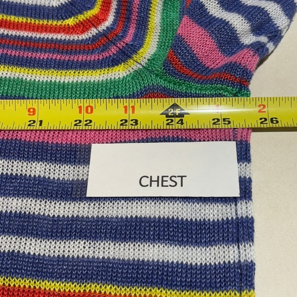 TALBOTS ¾ Sleeve Linen Pullover Knit Sweater Top Sailor Boat neck Beachy Coastal - Picture 5 of 8